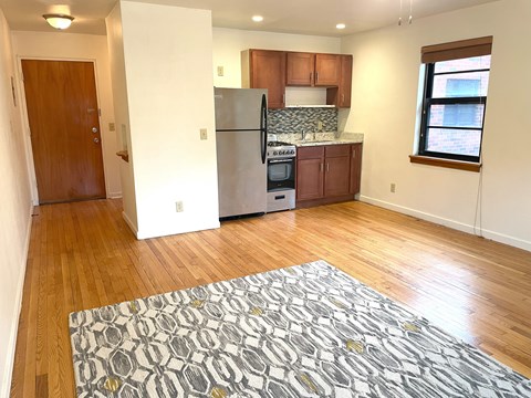 Floor plan for studio, 1 bath, 500 sqft